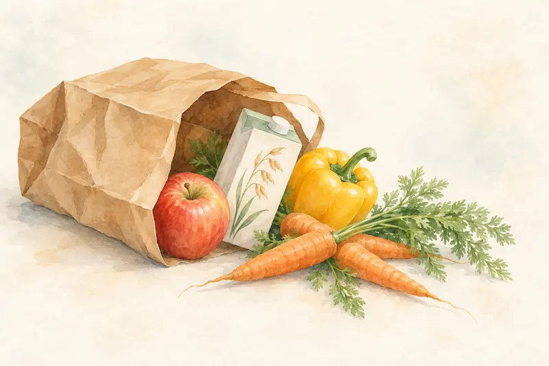 Aquarell-Illustration zum Themenbereich Ernährung bei Neurodermitis